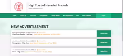 HP High Court recruitment 2026: Registration for Clerk, Stenographer, Driver posts ends tomorrow; direct link to apply here