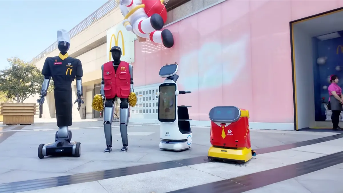 McDonald’s tests humanoid robots from Keenon Robotics in Shanghai