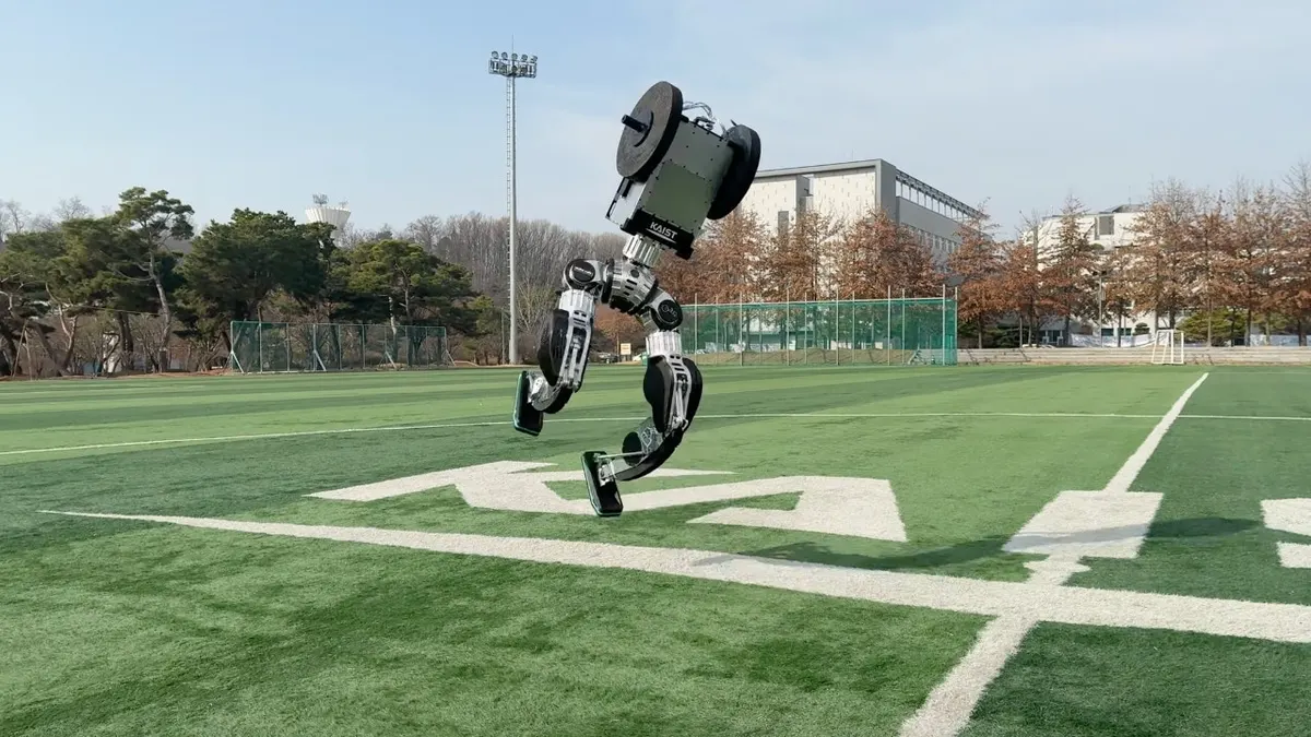 KAIST humanoid robot runs, kicks and moonwalks in real-world field test