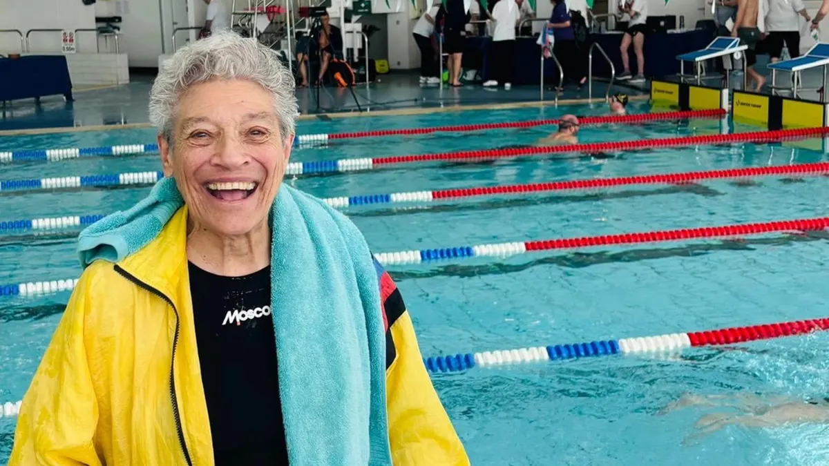 Fitness-focused 95-year-old breaks five more age group swimming world records