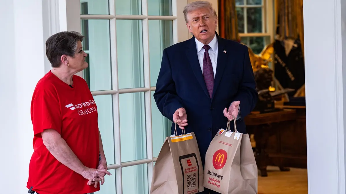 Trump gets McDonald’s DoorDash delivery at Oval Office on Tax Day