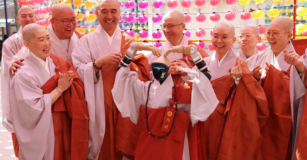 Meditating or Rebooting? A Robot Buddhist Monk Comes to Korea.