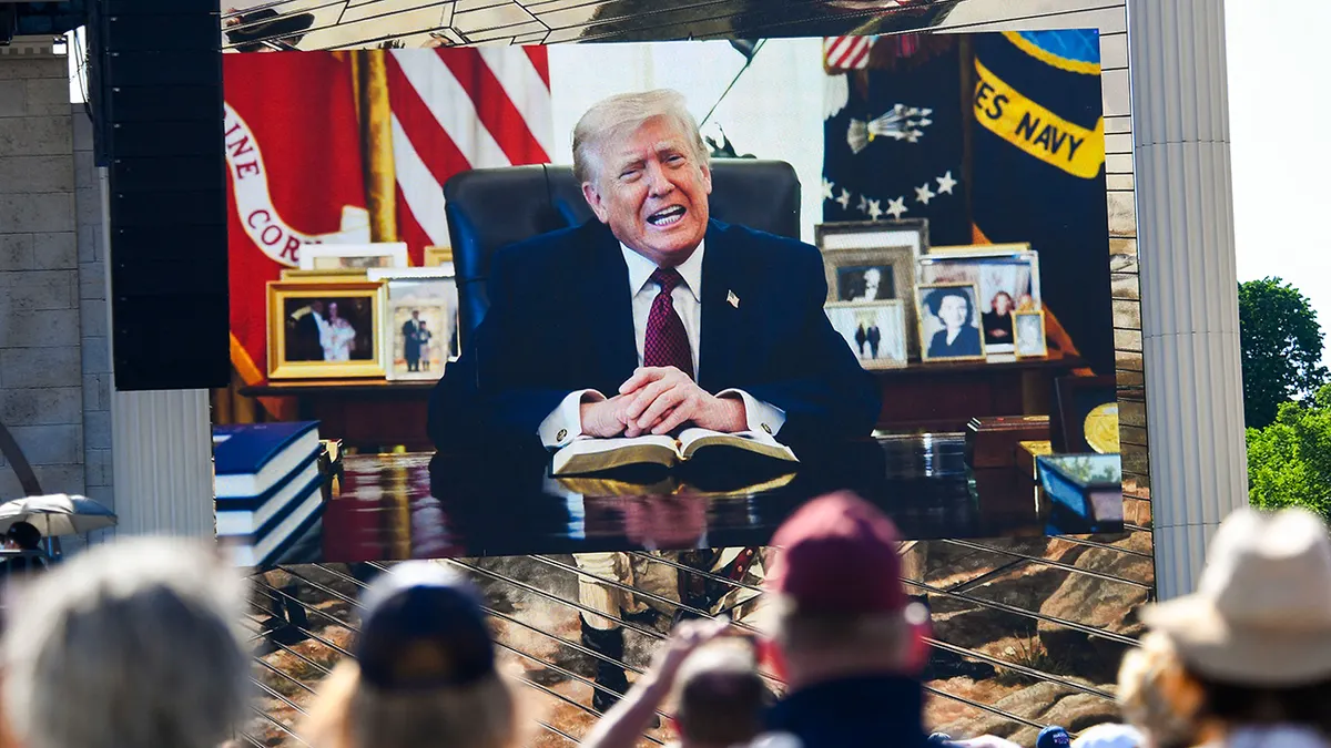 Trump delivers Bible message at massive America 250 faith rally Trump delivers Bible message at massive America 250 faith rally