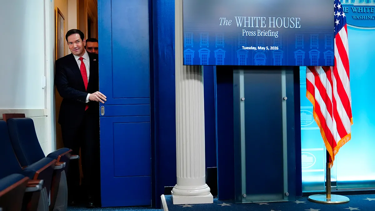 Rubio leads White House briefing, earns viral praise before Italy trip