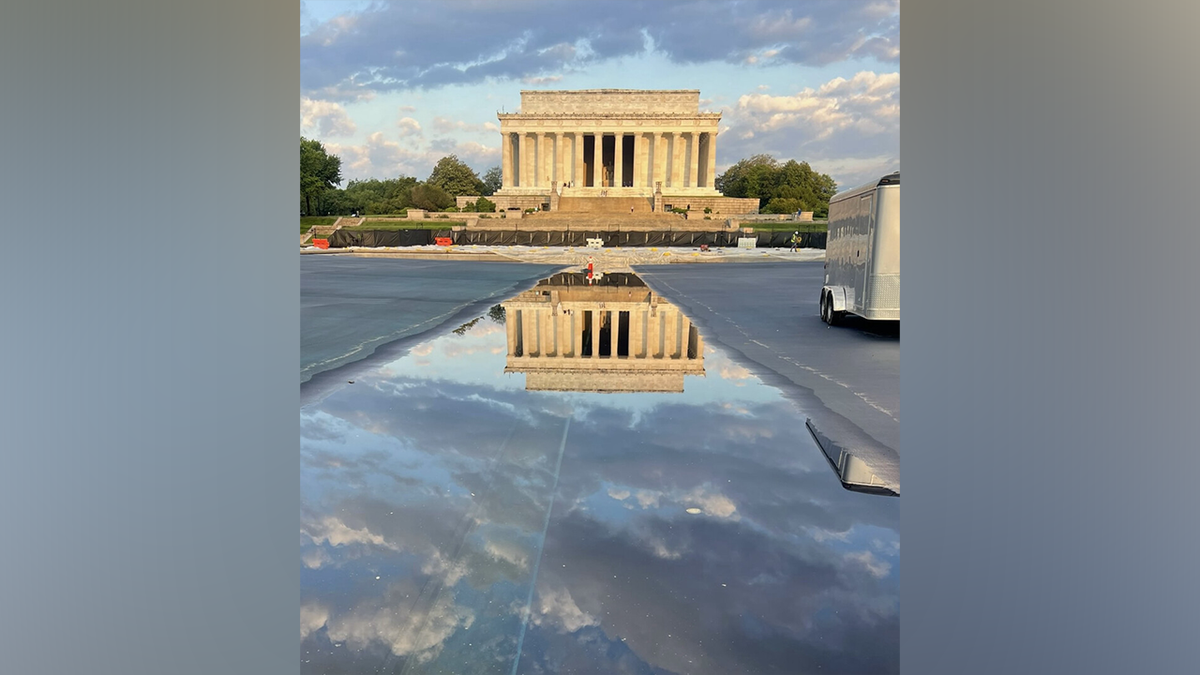 Trump shares Lincoln Memorial Reflecting Pool test photos ahead of July 4